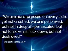 2 CORINTHIANS 4.8-9