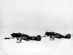 Two Romanian PZL 23s  in a winter at Stalingrad