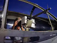 Puesto de una ametralladora en un Catalina PBY en la base area naval de Corpus Christi en Texas en agosto de 1942