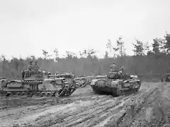 Mk VII 107 Regiment RAC (King's Own) 34 Tank Brigade at the start of the Reichswald battle Germany 9 Feb1945