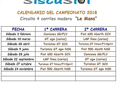 Calendario 2018 Circuito madera Le Mans Calendario 2018 Circuito madera Le Mans