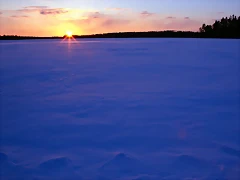 Frozen Moose Lake at Sunset, Minnesota Frozen Moose Lake at Sunset, Minnesota