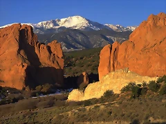 Garden of the Gods and Pike\'s Peak, Colorado Garden of the Gods and Pike\'s Peak, Colorado