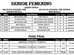 CALENDARIO SENIOR FEMENINO