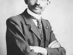 El abogado Mohandas Gandhi. Ao 1893