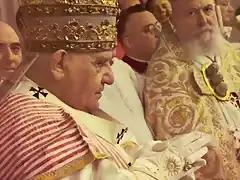Coronación Juan XXIII - Tiara- Fanón - Quirotecas- Racional