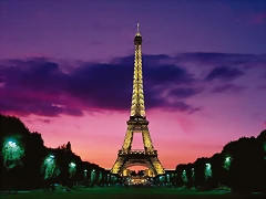 Eiffel Tower at Night, Paris, France Eiffel Tower at Night, Paris, France