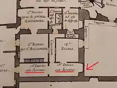 Mappa Terza Loggia Palazzo Apostolico Vaticano Dettaglio