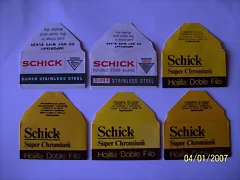 Hojas de afeitar marca Schick.