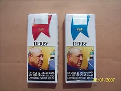 Cigarrillos chilenos marca Derby.