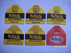 Hojas de afeitar marca Schick.