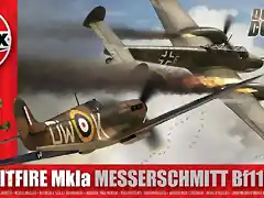 Airfix - Spitfire Mk1A-Messerschmitt Bf-110C-2 - 1-72