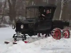 Ford T para circular por la nieve