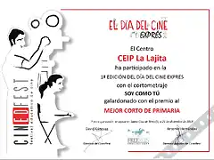 Diploma Cinedfest La Lajita