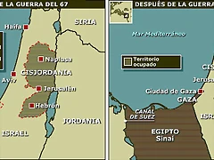 Dos mapas guerra de los seis dias