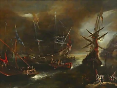 embarque de tropas espaolas.Andries van Eertvelt.National Maritime Museum.