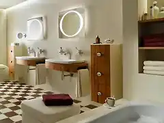 bathroom-LED-mirror-lights-two-round-mirrors-with-LED-ribbons