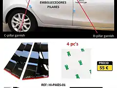 embellecedor pilares kit completo.HI-PMZS-01.Hi-motors