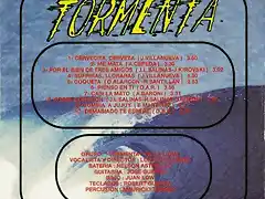Tormenta - Tromenta Tropical (1998) Contraportada