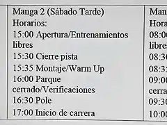 horarios