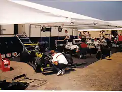 1989 Jewson Superprix Knockhill- Team Bowman F3 P. Adams-foreground- R Wilson D. Brabham J Estupuan