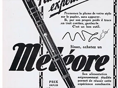 PUBLICITE ADVERTISING 044 1928 METEORE le meilleur stylo plume connu