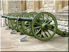 caones de Napolen expuestos en la Torre de Londres.