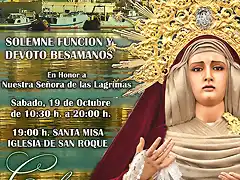 Cartel Besamanos Virgen de las Lagrimas 2013