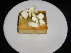 Calabacin confitado y queso fresco