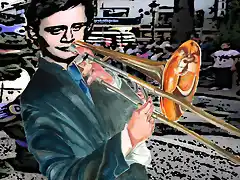 Kazle tocando trombón