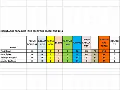 RESUTATS FORD ESCORT BRM 2019