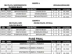 CALENDARIO CADETE MASCULINO