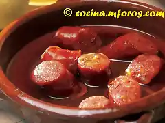 Chorizos a la sidra