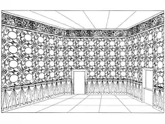 Cubicolo di Niccolo III frammenti affreschi 5