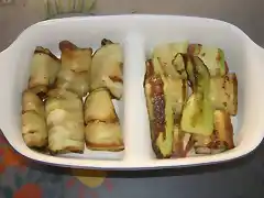 Rollitos de calabacin y berenjena