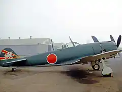 Nakajima Ki-84 Hayate en el aeropuerto de  Ontario  California en 1970.