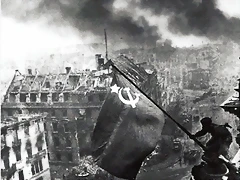 bandera roja en el Reichstag