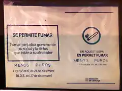 se prohibe fumar puros