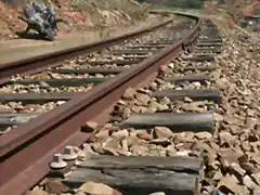 Vias del ferrocarril del manzano.