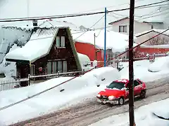 Nieve en Ushuaia, Tierra del Fuego, Patagonia