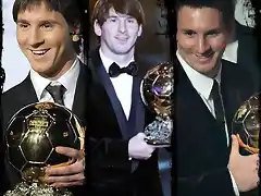 Messi  y sus tre  balones