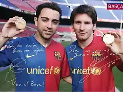 Messi y Xavi