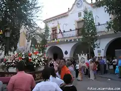 Parada de la Procesin en Plaza Vieja frente al Ayuntamiento