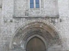 PALENCIA.IGLESIA DE SAN MIGUEL GOTICA.PORTICO DE LA TORRE.DETALLE