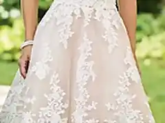 Estilo de Pelo Largo Adorno Floral para vestidos de Novia Cortos