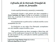 Comunicado disposicin de velas