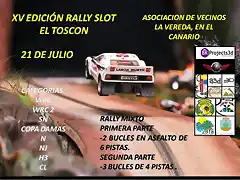 CARTEL RALLY SLOT EL TOSCON