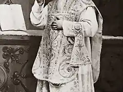 Blessed Pius IX vested for Low Mass