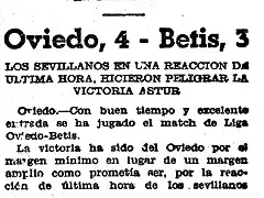 Oviedo 4 - 3 Betis 28-01-1934