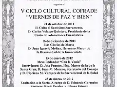 V Ciclo de Charlas Paz y Bien